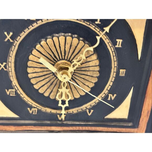 Vintage Ceramic Mantel Clock Hershey Mold Farm Mill Scene - Picture 3 of 13